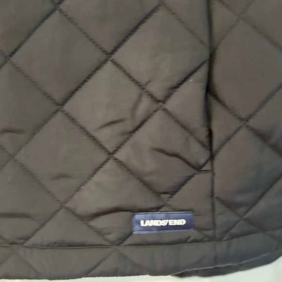 Lands' End Womens Quilted Black Vest - Picture 4 of 8